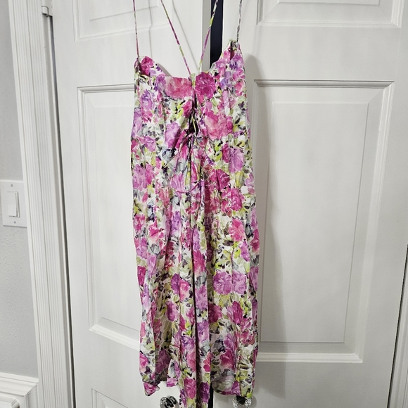 NWT For Love & Lemons Paulina mini dress in a pink floral print Large - Picture 11 of 15